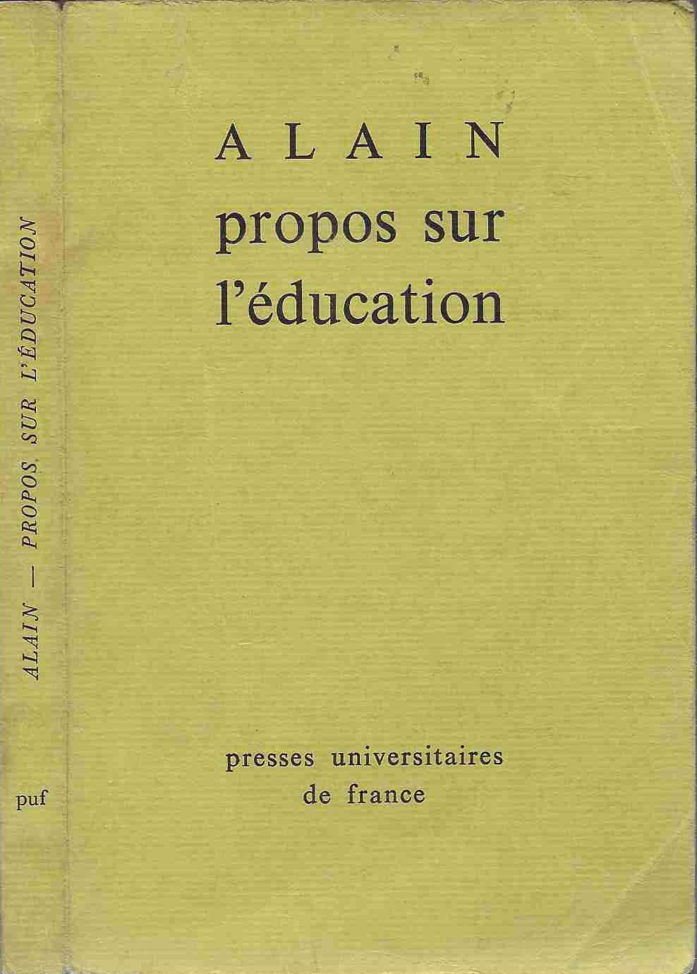 Alain, Propos sur l'éducation