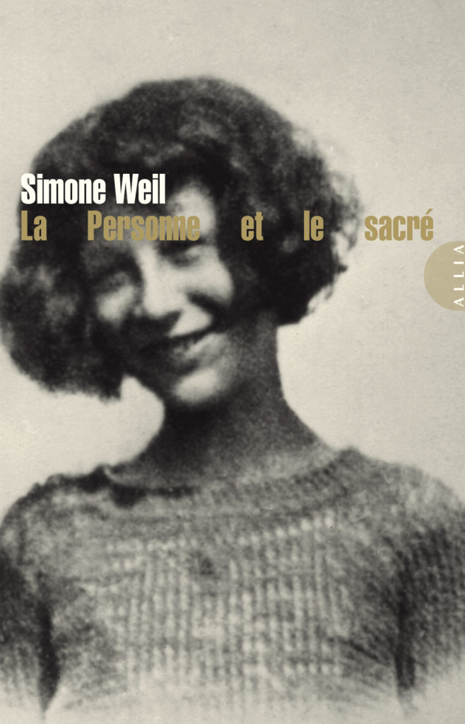 Simone Weil, La personne et le sacré
